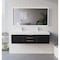 Castello Usa Thames 60-inch Black Vanity Set with White Top and Brushed Nickel Handles CB-MC-60BLK-BN-20146-WH - alternate 7